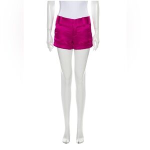 Alice + Olivia Hot Pink Satin Shorts